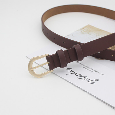 Γυναικεία οικολογική δερμάτινη ζώνη - ρετρό στυλ