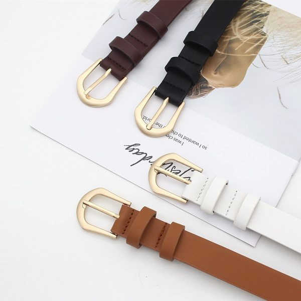 Γυναικεία οικολογική δερμάτινη ζώνη - ρετρό στυλ