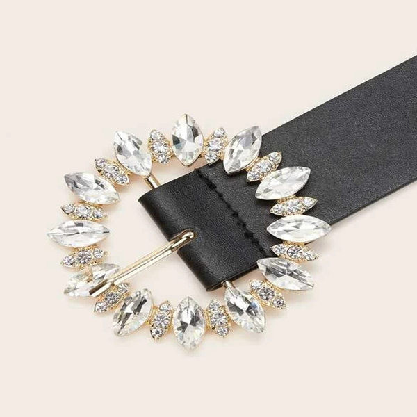 Nahast naiste vöö kivide kaunistusega