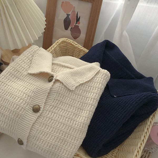 Γυναικεία χειμερινή ζακέτα με γιακά