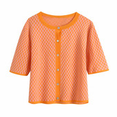 Széles modell kockás mellény gombokkal