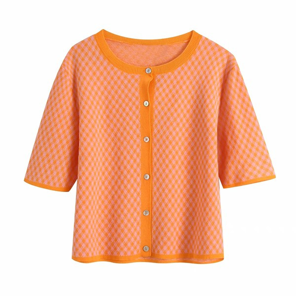 Széles modell kockás mellény gombokkal