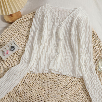 Uus mudel spits-kaelusega naistevest - kaks värvi