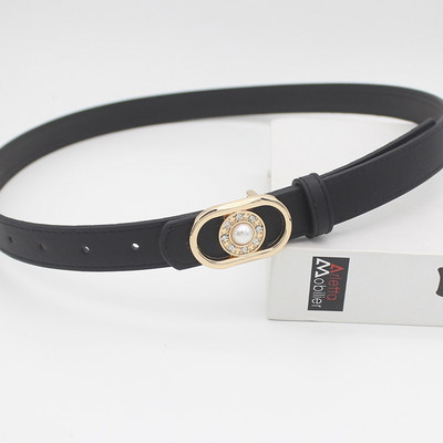 Curea de dama din piele cu perle