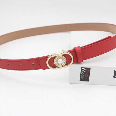 Curea de dama din piele cu perle