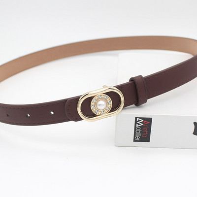 Curea de dama din piele cu perle