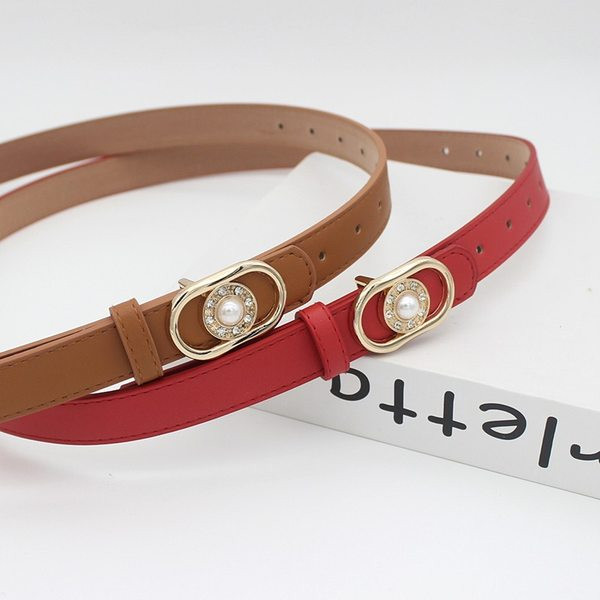 Curea de dama din piele cu perle