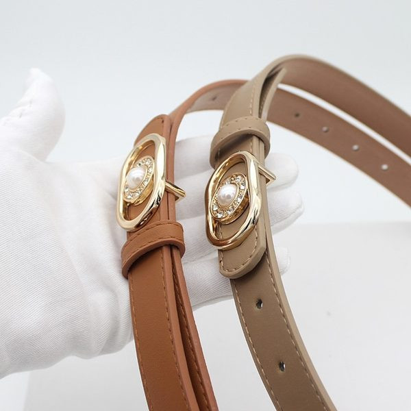 Curea de dama din piele cu perle