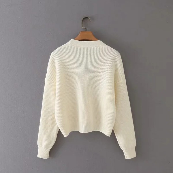 Cardigan scurt de dama cu nasturi aurii