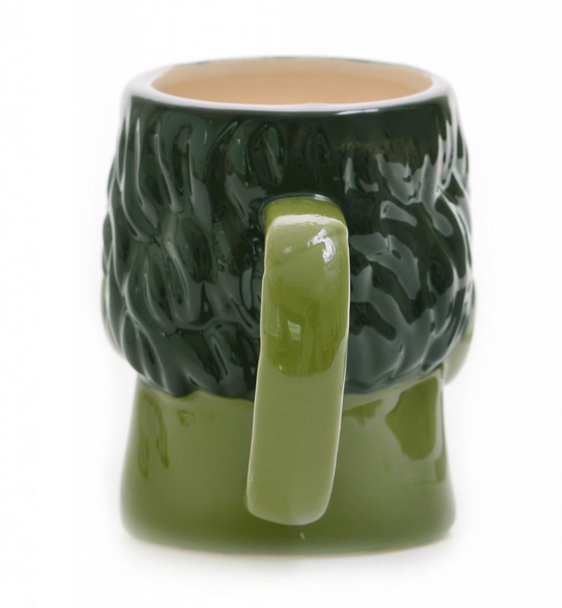 Чаша  ,Главата на Хълк,Керамична,Зелена