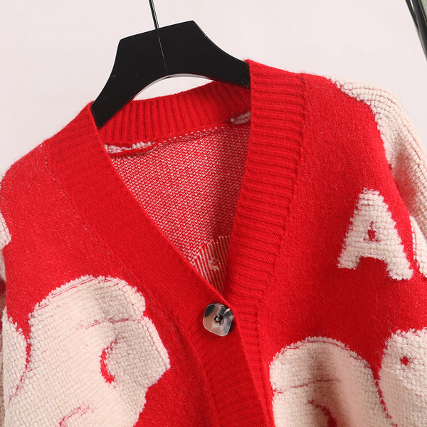 Cardigan dama cu nasturi si aplicatie