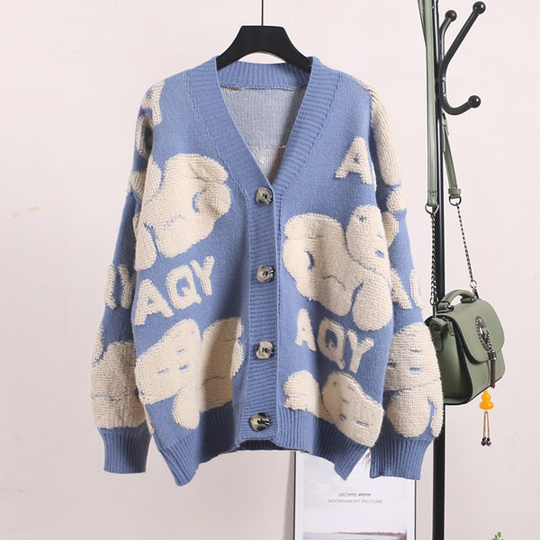 Cardigan dama cu nasturi si aplicatie