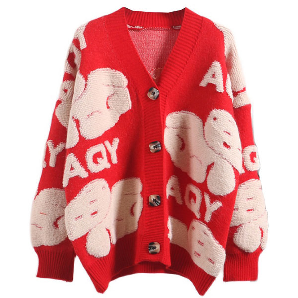 Cardigan dama cu nasturi si aplicatie