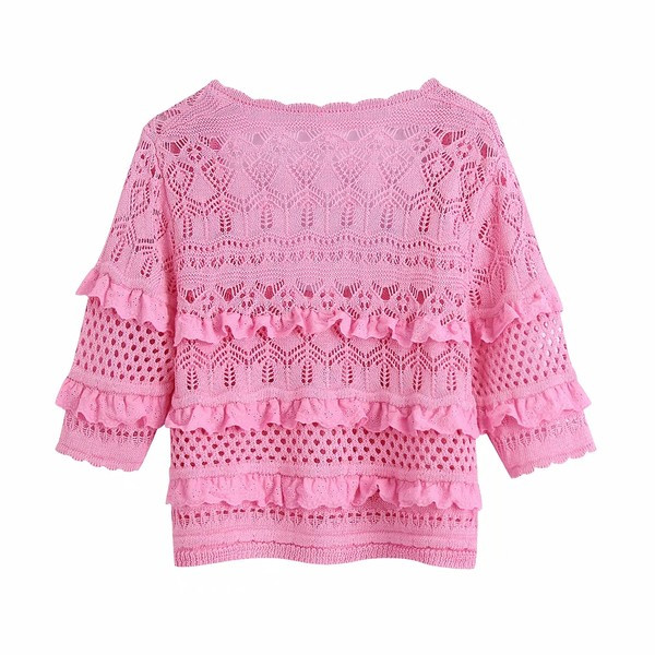 Cardigan scurt din tricotat subțire cu bucle