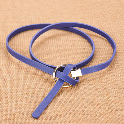 Γυναικεία οικολογική δερμάτινη ζώνη με στρογγυλή αγκράφα