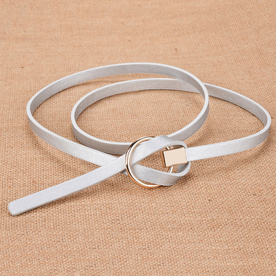 Γυναικεία οικολογική δερμάτινη ζώνη με στρογγυλή αγκράφα