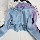 Moodne naiste vest mitmes värvitoonis ovaalse kaelusega