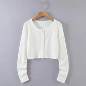 Lühike velvetist vest nööpide ja pikkade varrukatega