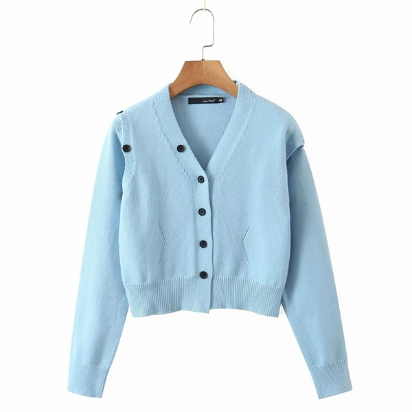 Lühike igapäevane nööpidega kardigan