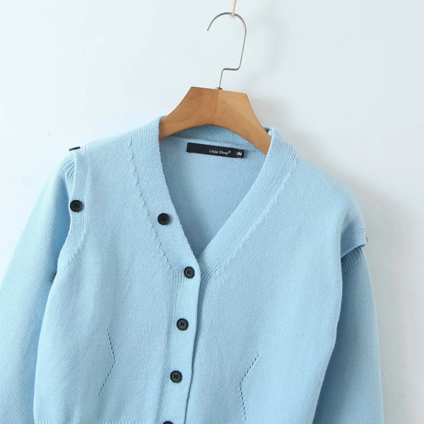 Lühike igapäevane nööpidega kardigan