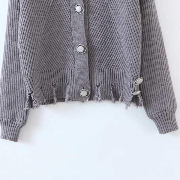 Vestă groasă de zi cu zi cu motive rupte