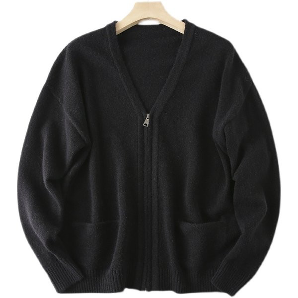 Meeste sügisvest lukuga ja spitsikaelusega