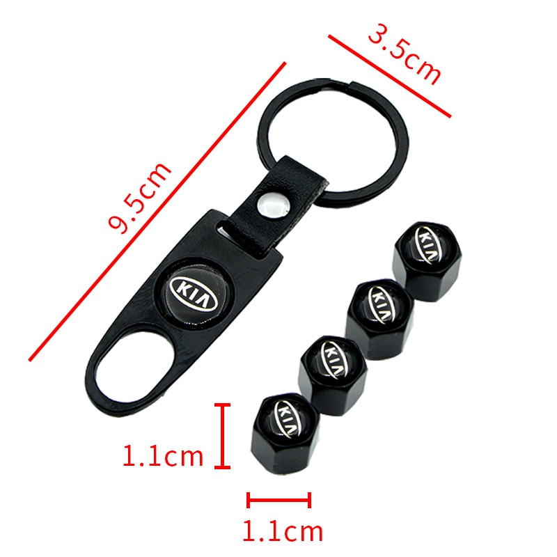 Ключодържател,Киа,4 бр.капачки за вентили