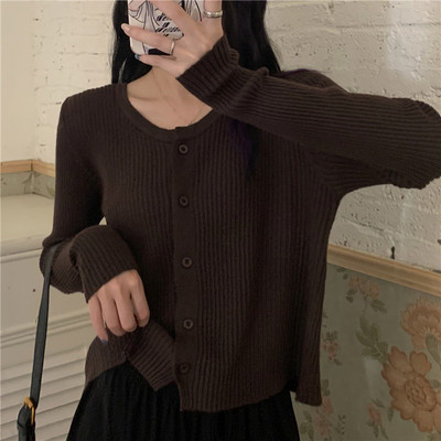 Γυναικεία casual ζακέτα με κουμπιά απλό μοντέλο