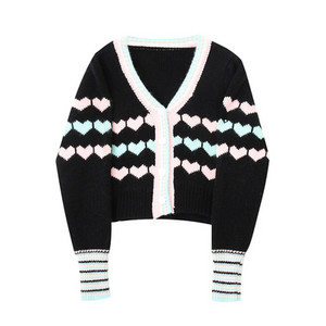 Praegune naiste lühike nööpidega kardigan