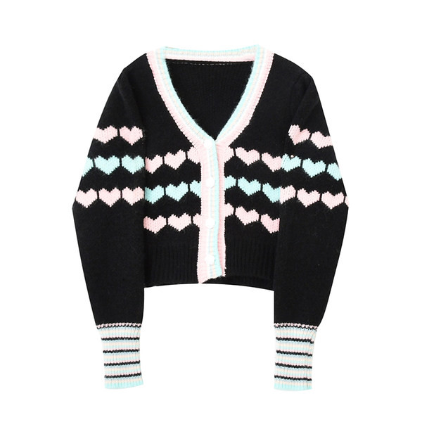 Praegune naiste lühike nööpidega kardigan