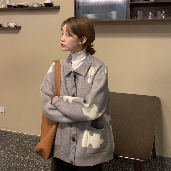 Női lezser hosszú kardigán zsebekkel