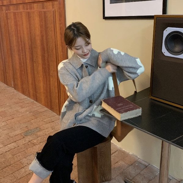 Női lezser hosszú kardigán zsebekkel