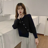 Vesta de dama moderna model asimetric cu nasturi