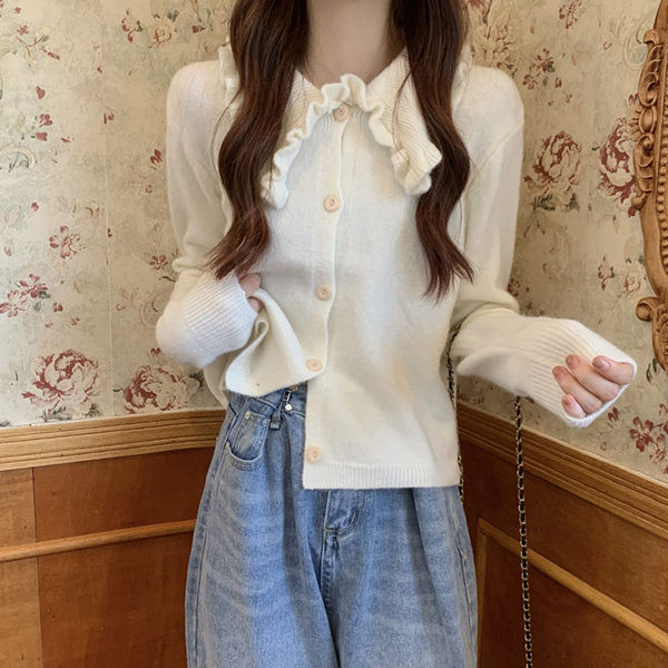 Stiilne naiste kampsun tavaline nööpidega mudel