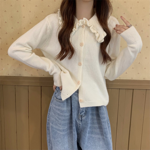 Stiilne naiste kampsun tavaline nööpidega mudel