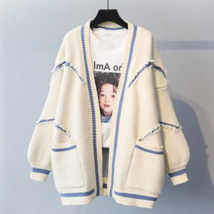 Női kardigán széles modell rögzítés nélkül