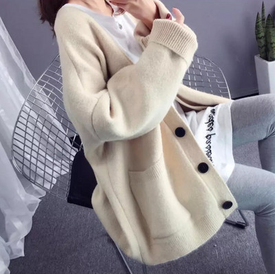 Elegantni ženski kardigan jednobojni model s džepovima