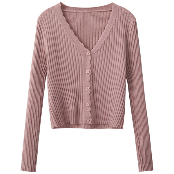 Gombos, hosszú ujjú, sima modell női kardigán