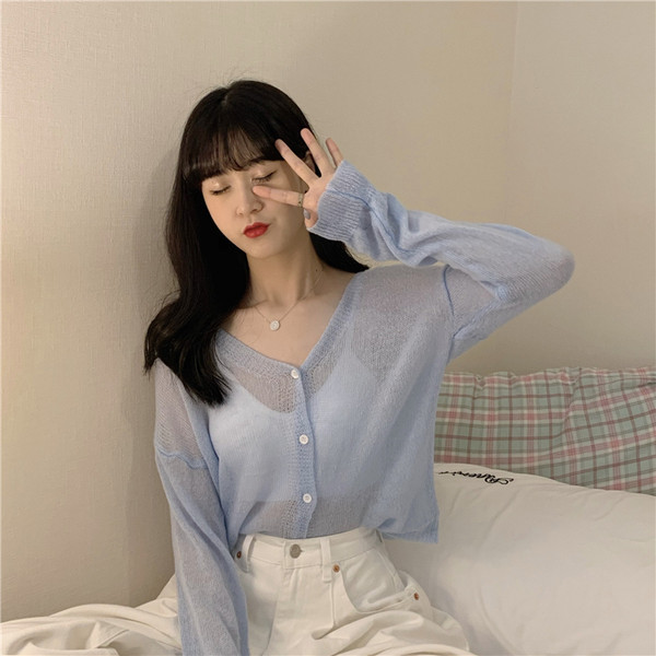 Praegune naiste vest pikkade varrukatega lai mudel