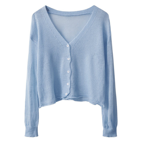 Praegune naiste vest pikkade varrukatega lai mudel