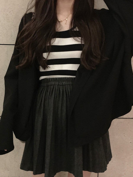 Cardigan casual dama uni model lat cu maneci lungi