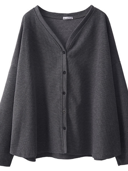 Cardigan casual dama uni model lat cu maneci lungi