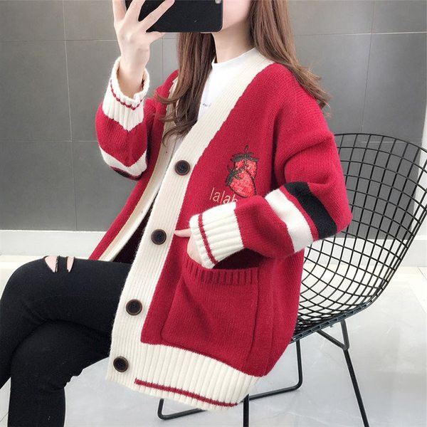 Stilingas moteriškas ilgas kardiganas su siuvinėjimu plataus modelio