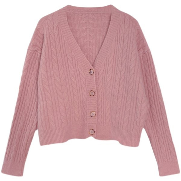 Vesta de dama cu decolteu spitz si nasturi model lat