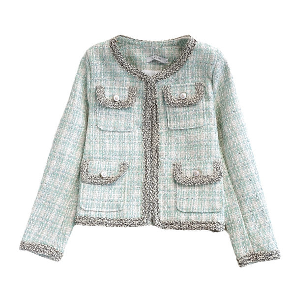 Naiste vabaaja lühike taskutega mantel