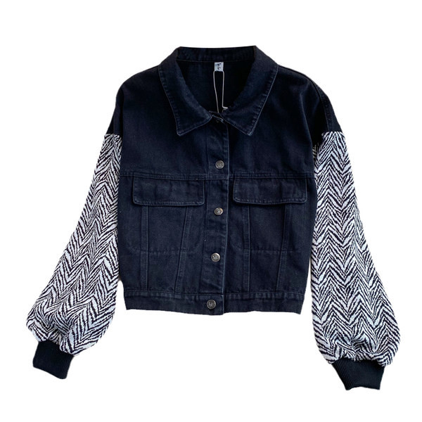 Női farmer dzseki gombokkal és zsebekkel - két színben