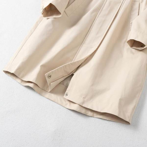 Μακρύ φθινοπωρινό αδιάβροχο παλτό  με κουκούλα