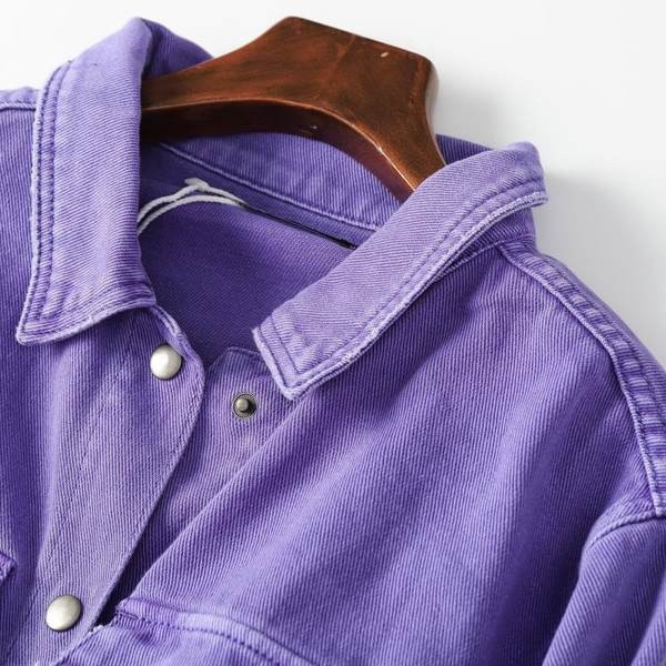 Naiste teksasärk taskute ja vööga