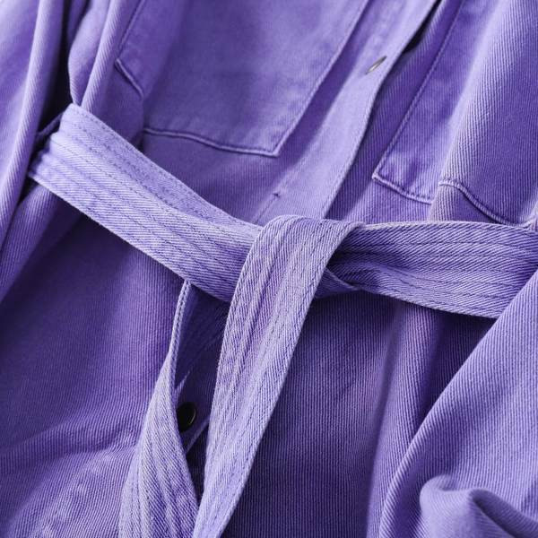 Naiste teksasärk taskute ja vööga