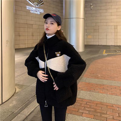 Γυναικείο casual παλτό με κέντημα και φερμουάρ